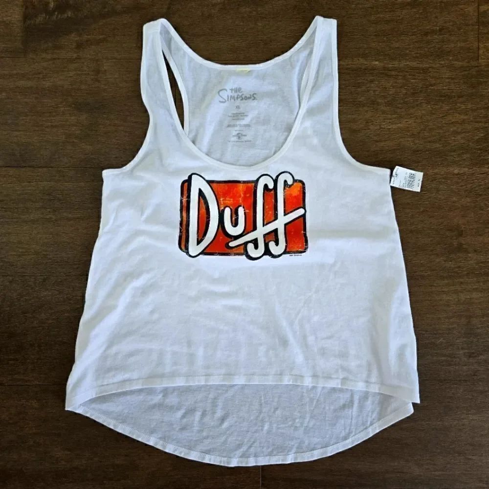 Universal Studios The Simpsons Duff Beer Shirt Tank Top XL